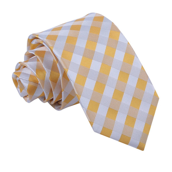 Gingham Check Slim Tie - Turquoise
