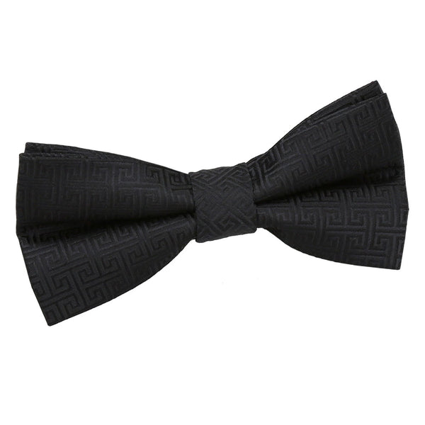 Greek Key Pre-Tied Bow Tie - Fuchsia Pink