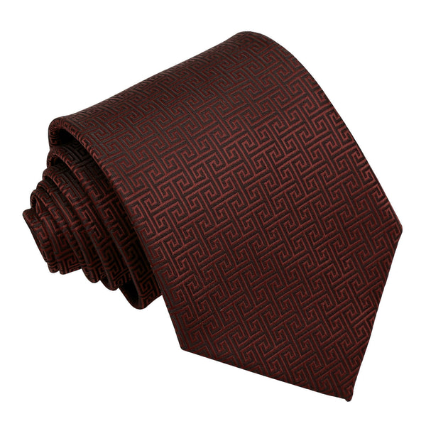 Greek Key Classic Tie - Black