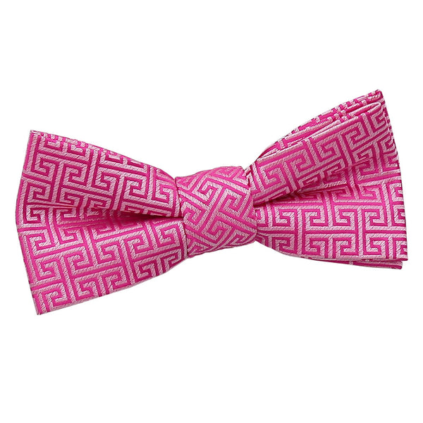 Greek Key Pre-Tied Bow Tie - Boys - Coral