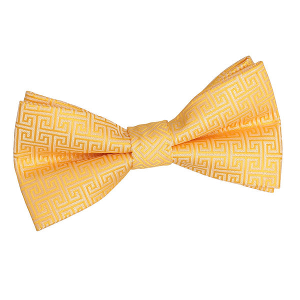 Greek Key Pre-Tied Bow Tie - Fuchsia Pink