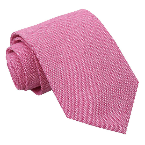 Chambray Cotton Classic Tie - Coral
