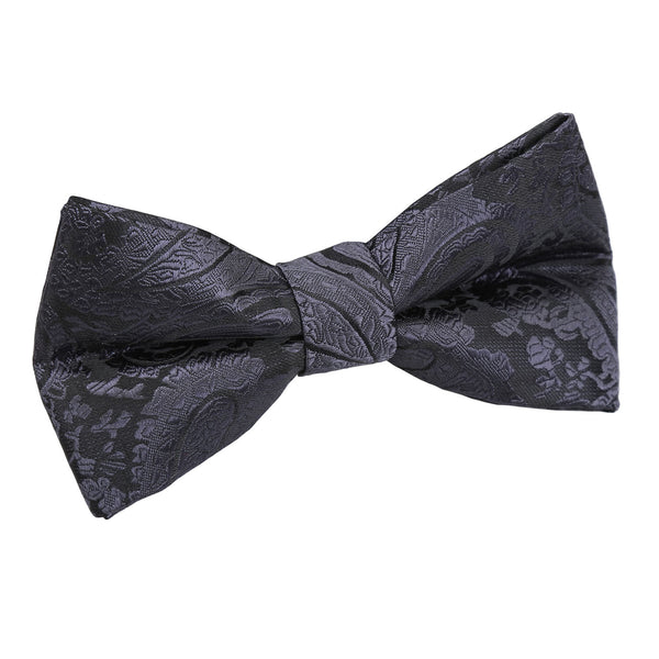 Paisley Pre-Tied Bow Tie - Boys - Silver