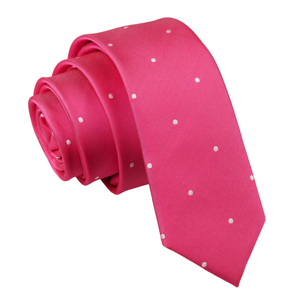 Pin Dot Skinny Tie - Black