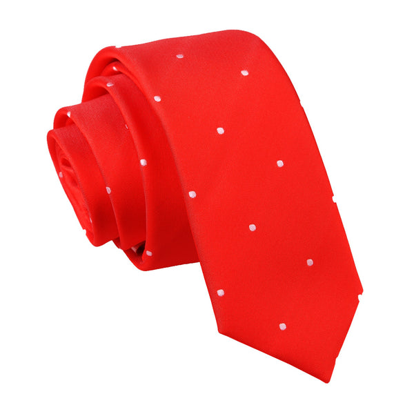 Pin Dot Skinny Tie - Navy Blue