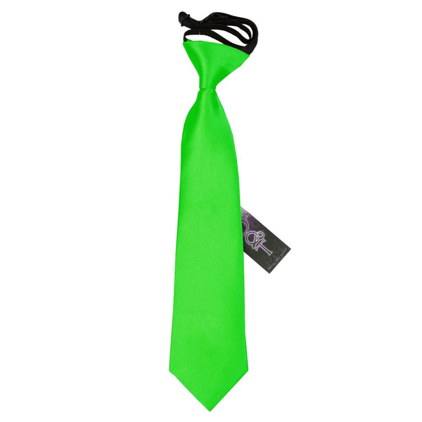 Plain Satin Elasticated Tie - Boys - Crimson Red
