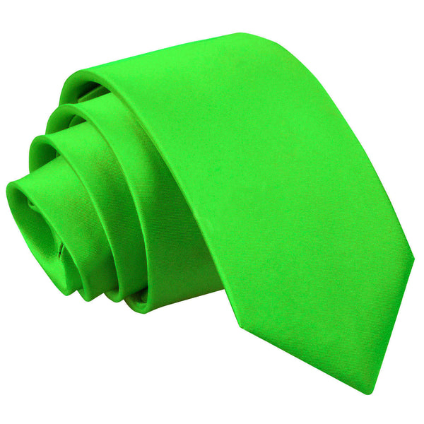 Plain Satin Slim Tie - Mulberry