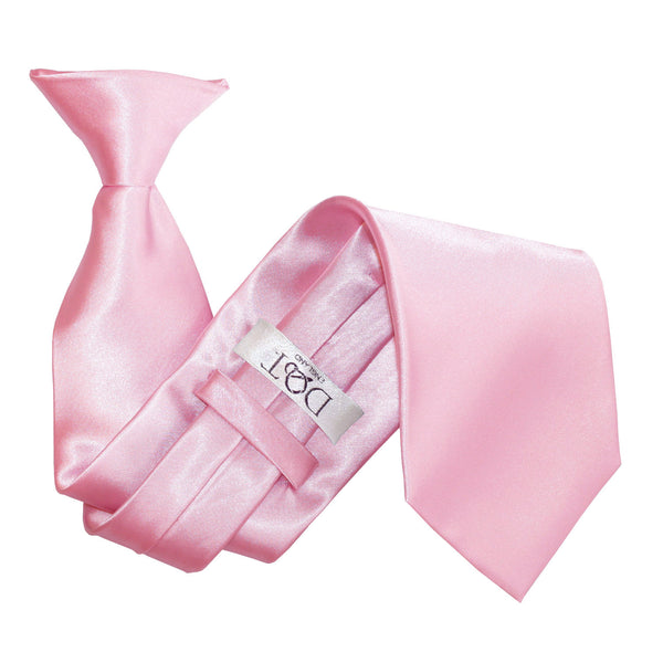 Plain Satin Clip-On Tie - Dusty Pink