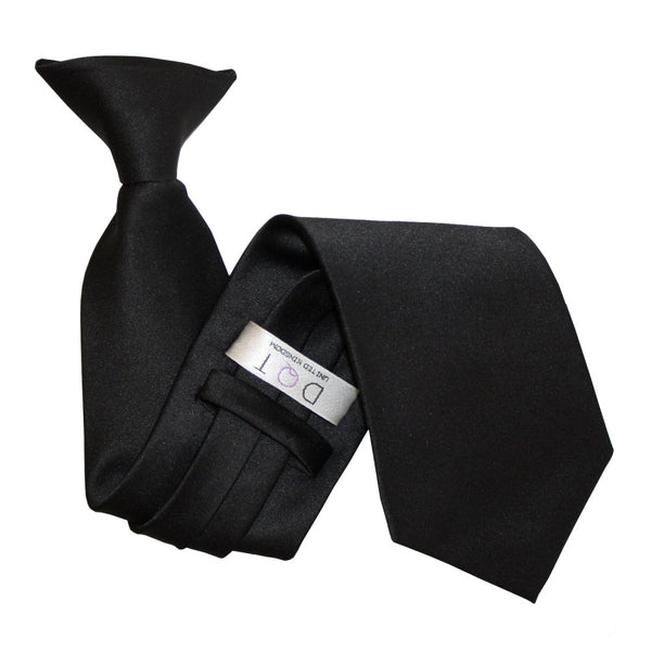 Plain Satin Clip-On Tie - Marigold