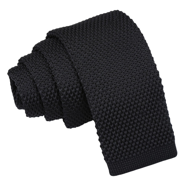 Plain Knitted Tie - Boys - Silver