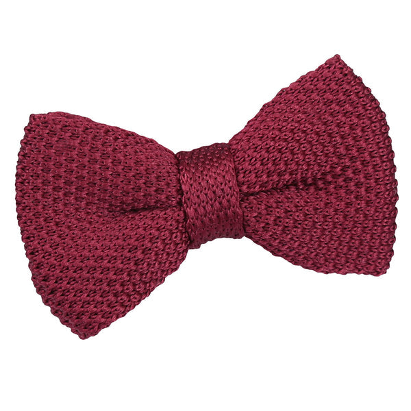Plain Knitted Pre-Tied Bow Tie - Boys - Chocolate Brown