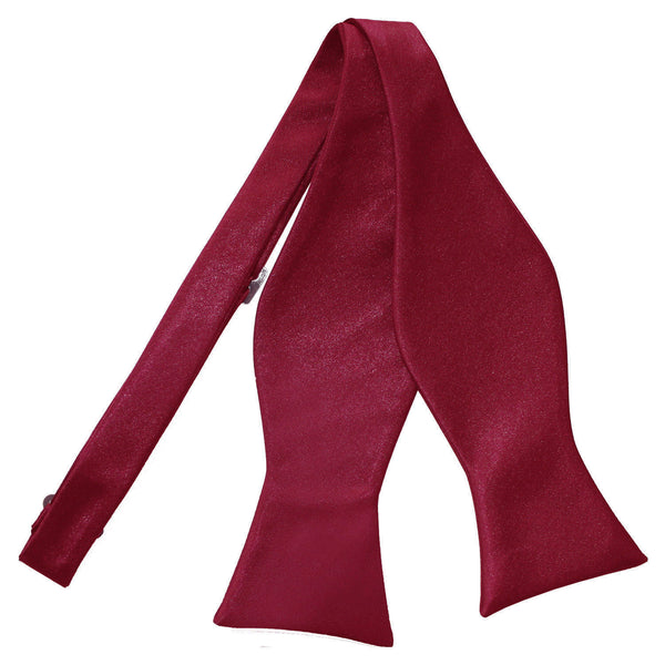 Plain Satin Self-Tie Bow Tie - Hot Pink