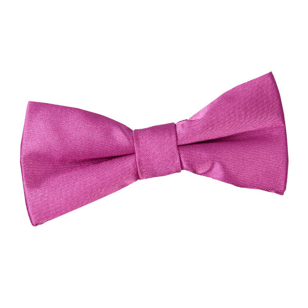 Plain Satin Pre-Tied Bow Tie - Boys - Black