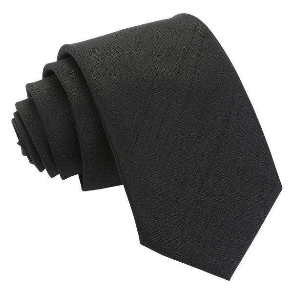 Plain Shantung Slim Tie - Turmeric Yellow