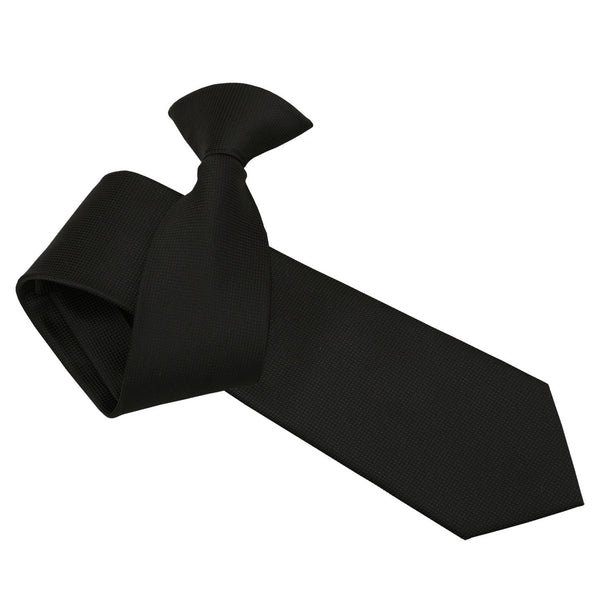 Solid Check Clip On Slim Tie - Champagne