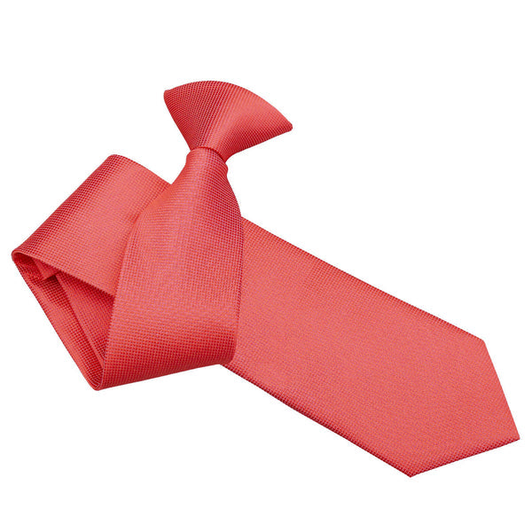 Solid Check Clip On Slim Tie - Champagne