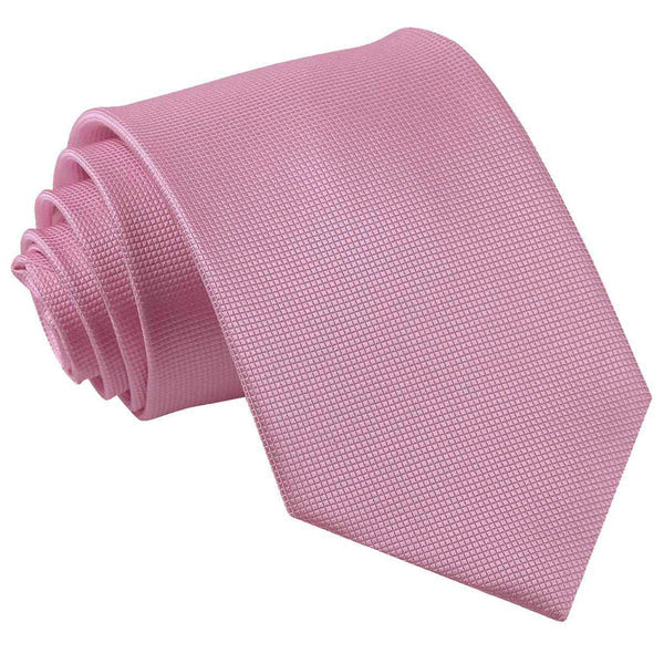 Solid Check Classic Tie - Fuchsia Pink