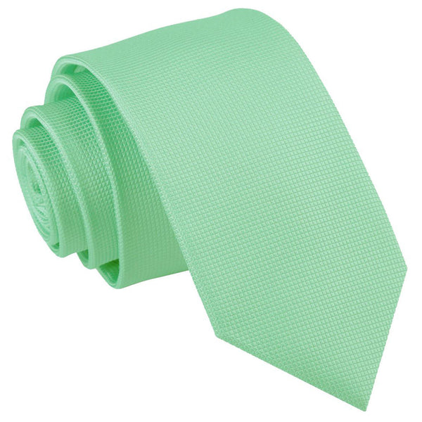 Solid Check Slim Tie - Light Pink