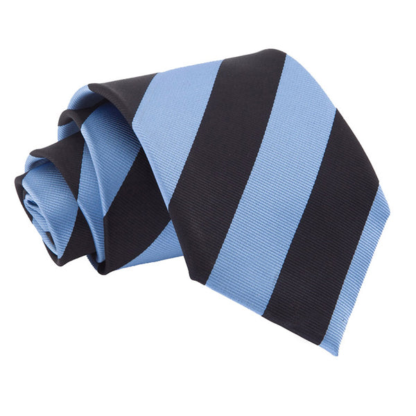 Striped Classic Tie - Orange and White