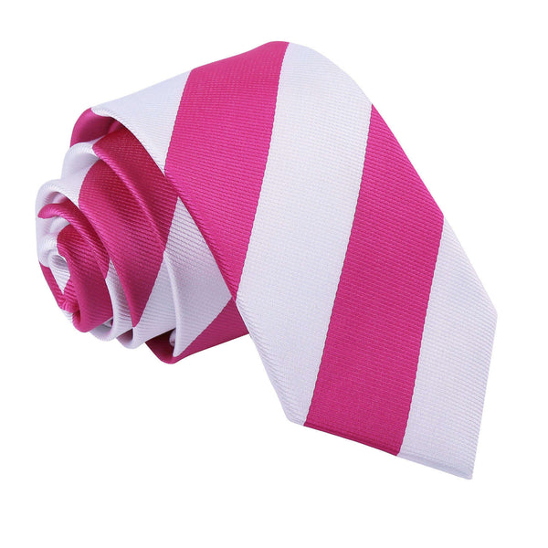 Striped Slim Tie - Orange and Black