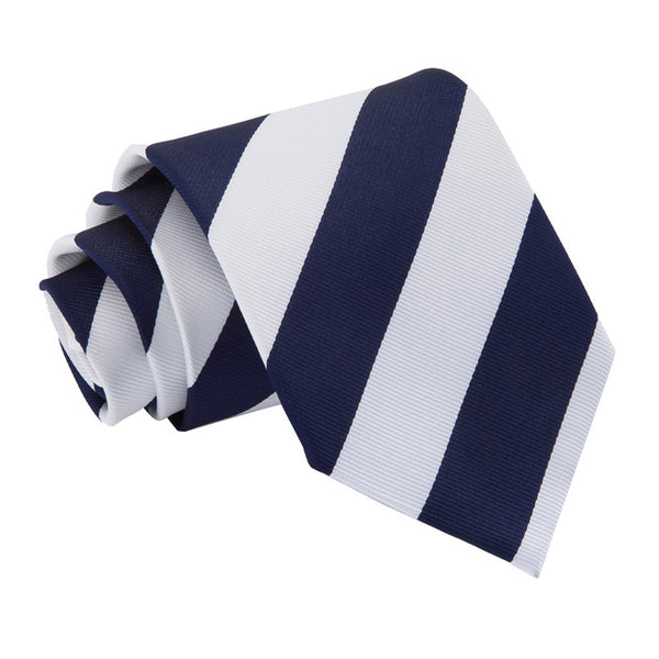 Striped Classic Tie - Orange and White