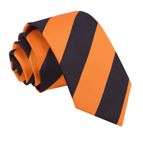 Striped Slim Tie - Baby Blue and Black