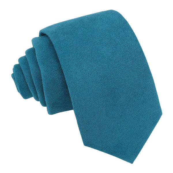 Suede Slim Tie - Red