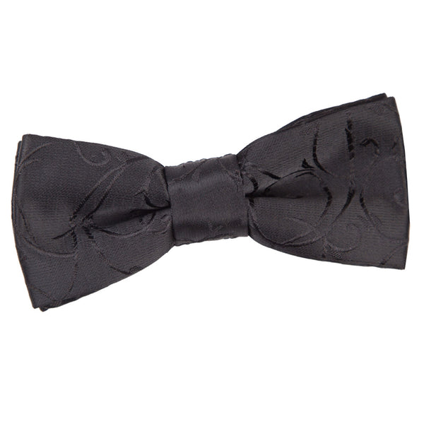 Swirl Pre-Tied Bow Tie - Boys - Black and Blue