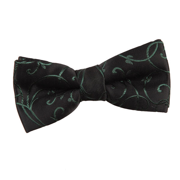 Swirl Pre-Tied Bow Tie - Boys - Black and Blue