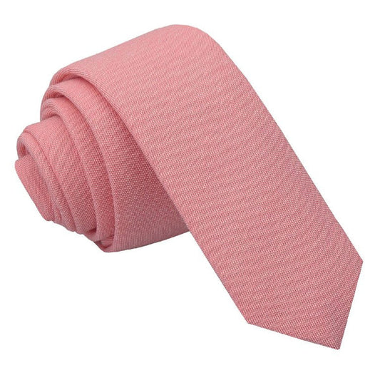 Chambray Cotton Skinny Tie - Mint Green
