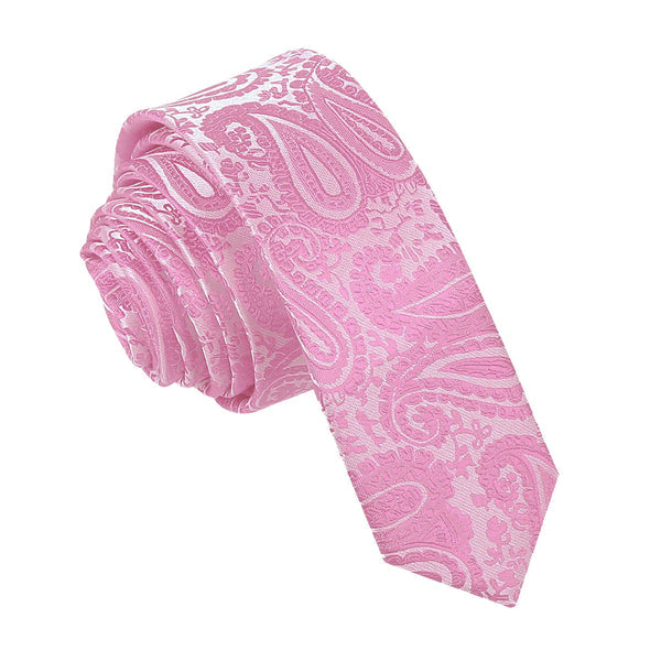 Paisley Skinny Tie - Ivory