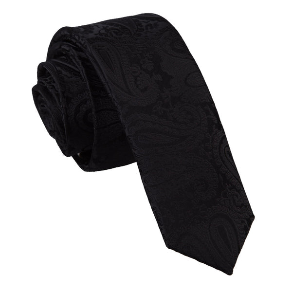 Paisley Skinny Tie - Ivory