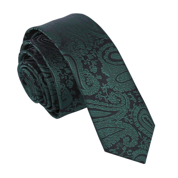 Paisley Skinny Tie - Gold