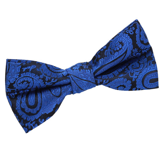 Paisley Pre-Tied Bow Tie - Royal Blue