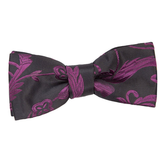 Passion Pre-Tied Bow Tie - Boys - Black and Purple