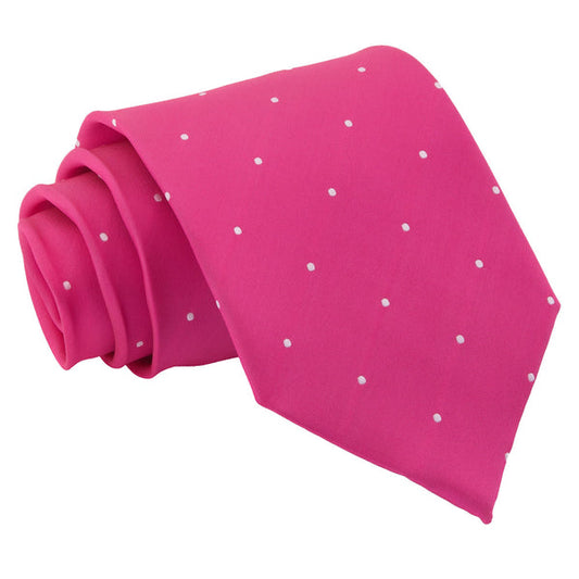 Pin Dot Classic Tie - Hot Pink