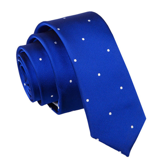 Pin Dot Skinny Tie - Royal Blue