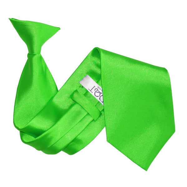Plain Satin Clip-On Tie - Mocha Brown