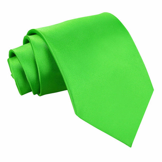 Plain Satin Classic Tie - Silver