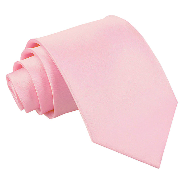 Plain Satin Classic Tie - Silver
