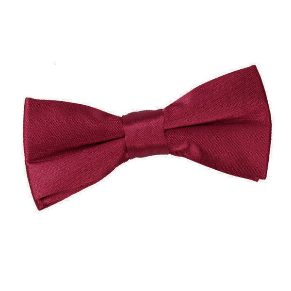 Plain Satin Pre-Tied Bow Tie - Boys - Mulberry