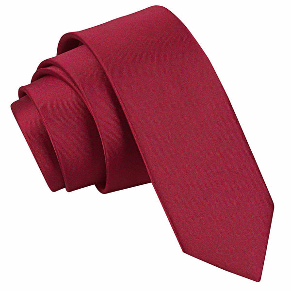 Plain Satin Skinny Tie - Emerald Green
