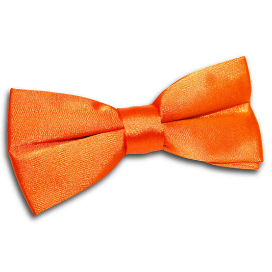 Plain Satin Pre-Tied Bow Tie - Burnt Orange