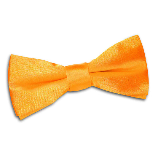 Plain Satin Pre-Tied Bow Tie - Boys - Fluorescent Orange