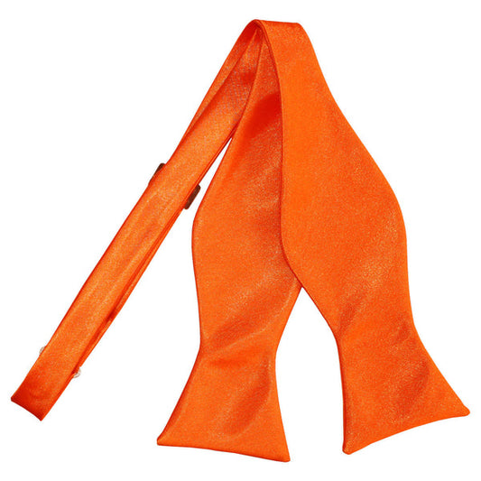 Plain Satin Self-Tie Bow Tie - Burnt Orange