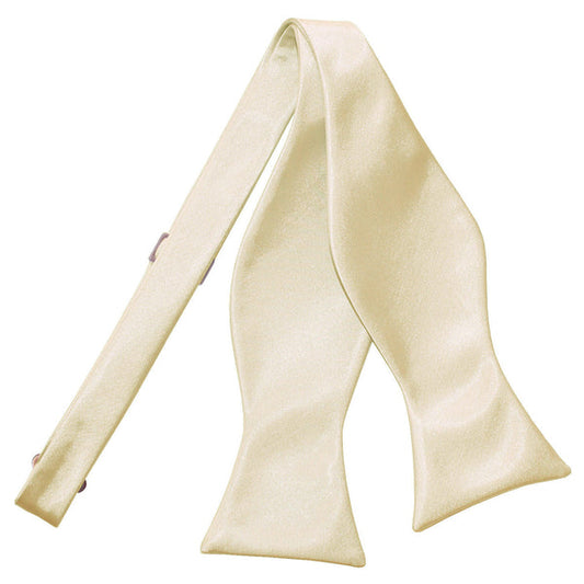 Plain Satin Self-Tie Bow Tie - Champagne