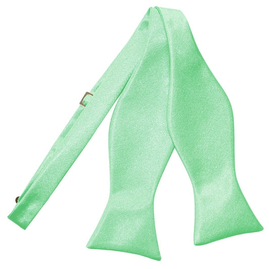 Plain Satin Self-Tie Bow Tie - Mint Green