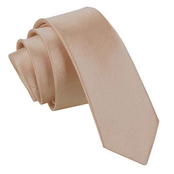 Plain Satin Skinny Tie - Emerald Green