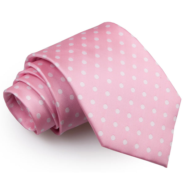 Polka Dot Classic Tie - Hot Pink