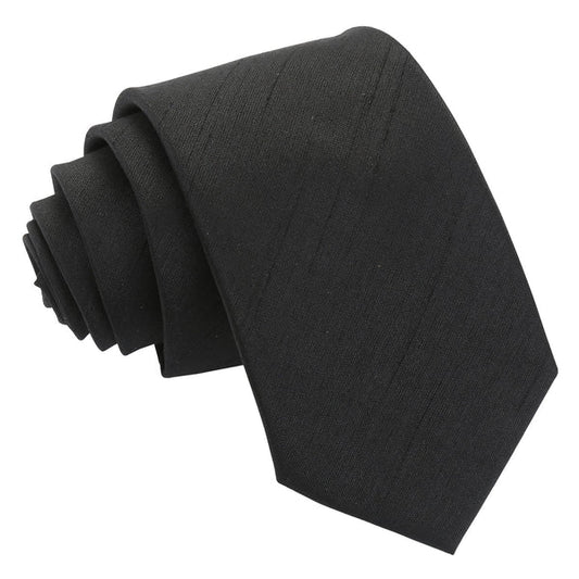 Plain Shantung Slim Tie - Lemon Yellow